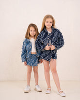 Girl frilled denim jacket
