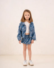 Girl Frilled Denim Jacket - Venti