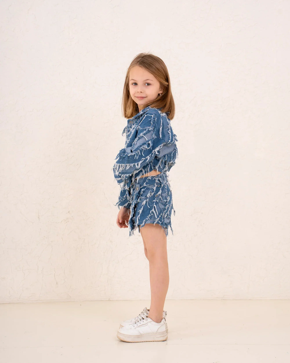 Girl Frilled Denim Jacket - Venti