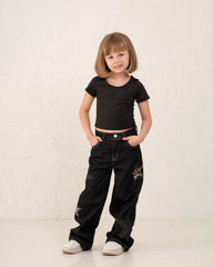 Stars Leopard Denim Pants