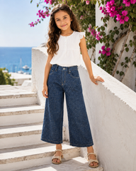 Girl sparkled denim pants