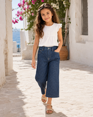 Girl sparkled denim pants