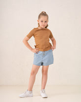 Girl no waist denim short