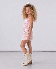 Girl tie dye sequin short