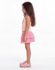 Girl Ruched Puffball Skirt