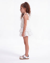 Girl Ruched Puffball Skirt