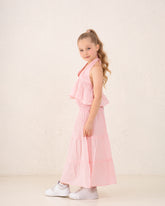 Girl smocked Cotton maxi Skirt