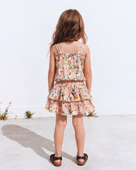 Girl Floral ruffles skirt