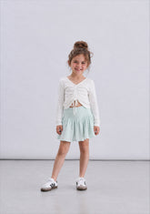 Girl crushed skirt