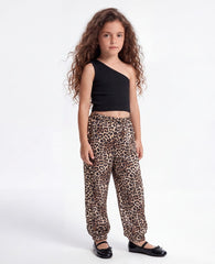 Studded Leopard Balloon Trousers