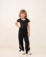 Girl pants with lace details