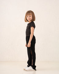 Girl pants with lace details