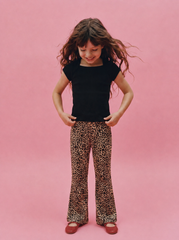 Girl flare leopard pants