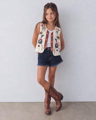 Girl embellished vest