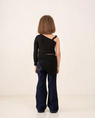 Girl buckle one shoulder top