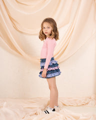 Girl buckle one shoulder top