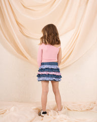 Girl buckle one shoulder top