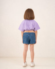Girl studded drawstring top