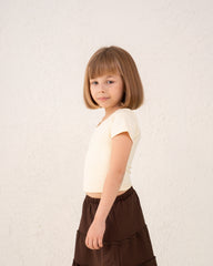 Girl scoop neck polyamide Top