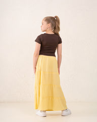 Girl scoop neck polyamide Top