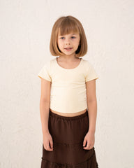 Girl scoop neck polyamide Top