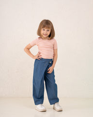 Girl ribbed side bow top