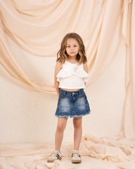 Girl big ruffle top