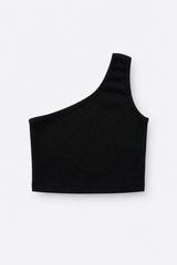 Essential One-Shoulder Ribbed Top