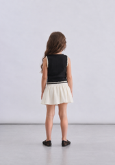 Girl polka dot ribbed tank