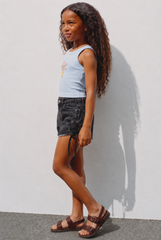 Girl cherry ribbed tank top