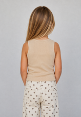 Girl ribbed cherry tank top