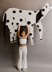 Girl polka dot zigzag top