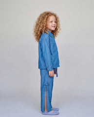 Girl sparkled light denim