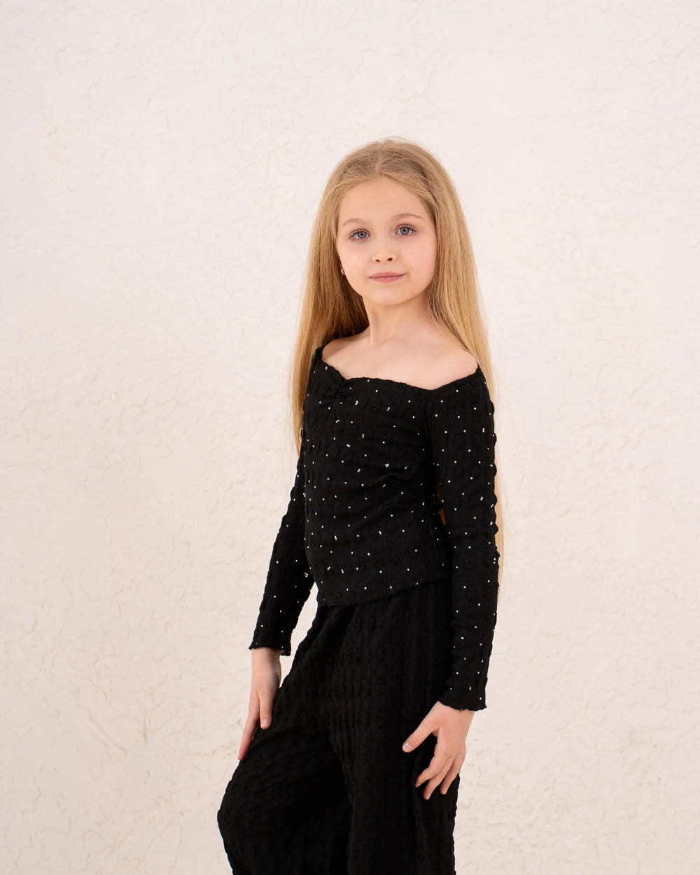 Girl crushed sparkled top - Venti