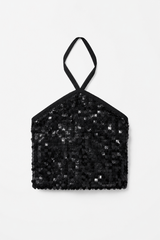 Sequins Halter Neck Top