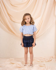 Girl puff ball blouse