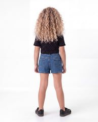 Sparkling Drawstring Polka Dot Top
