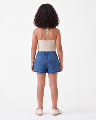 Girl sequin Lenin halter top