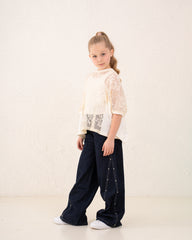 Lace & Cotton Top