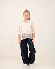 Lace & Cotton Top