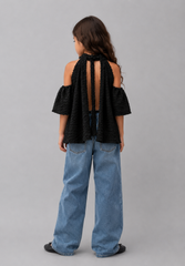 Girl back tie top