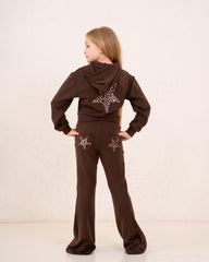 Girl star flared pants