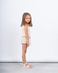 Girl knit striped tank top