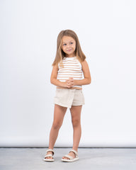 Girl knit striped tank top