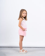 Girl knit striped tank top