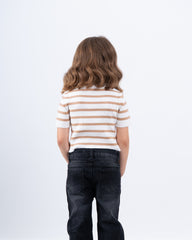 Girl knit striped top