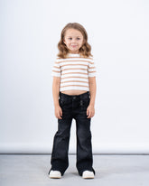 Girl knit striped top