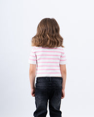 Girl knit striped top