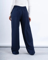 Pinstripe Wide-Leg Pants - Venti