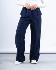 Pinstripe Wide-Leg Pants - Venti